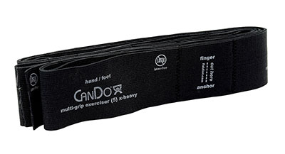 6 ft. Cando Multi-Grip Exerciser, Black - Extra Heavy