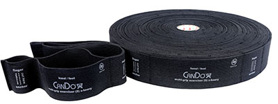 10-6615 30 yards Roll Cando Multi-Grip Exerciser, Black - Extra Heavy