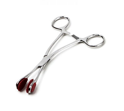 Young Tongue Seizing Forceps - Stainless Steel - 6.5 in - Durable Design