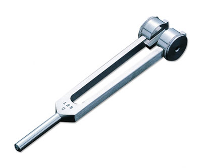 ADC Satin Aluminum Tuning Fork With Fixed Weight, 128 cps.