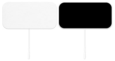 13-1255 Valutrode X, White Cloth, 2 x 4 in. Rectangle - Case of 40