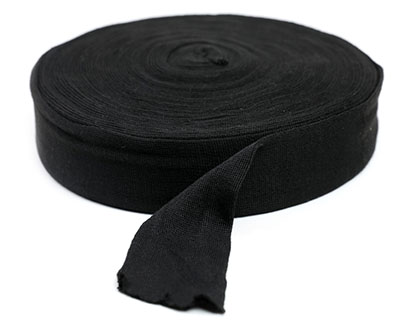 24-4156 Cando Black Polyester Stockinette - 2 in. x 25 yards