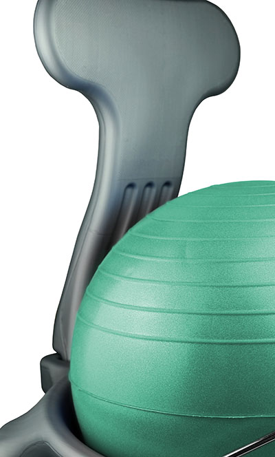 <p>Cando Plastic Mobile Ball Chair with Back with O Arms Ball </p><p>CanDo plastic ball chair includ