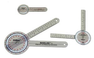 6 in. Baseline Hires 360 Degree Clear Plastic Goniometer