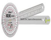 12-1025HR 12 in. Baseline Absolute Plus Axis 360 Degree Hires Clear Plastic Goniometer