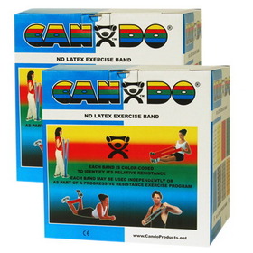Cando Twin-Pak Latex-Free Exercise Band, Blue - 100 yards