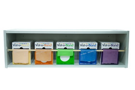 50 yards Val-U-Band Exercise Band Set with Dispens-A-Band Rack - 5 Piece