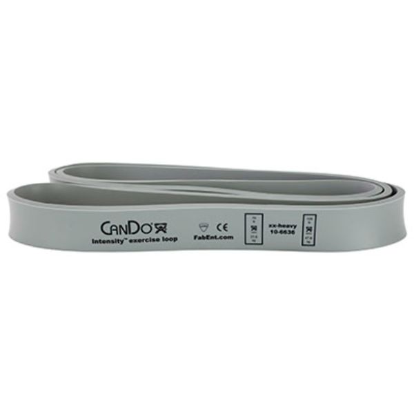 40 in. CanDo Intensity Exercise Loop, Silver - 2XL Heavy