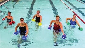 20-4210B Cando Aquatic Exercise Kit Jogger Belt, Hand Bars Small, Blue