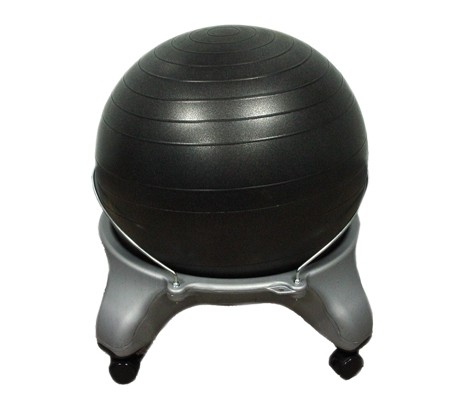 Cando Plastic Exercise Ball Chair with Locking Casters