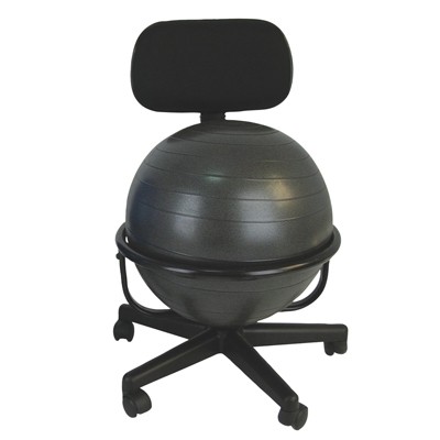 Cando Metal Mobile Ball Stabilizer Chair without Arms