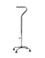 Large Base Quad Cane - Chrome - 4 Each