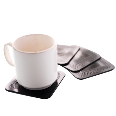 Picture of Fabrication Enterprises 50-1670BLK Dycem Non-Slip Coasters, Black - Set of 4
