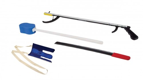 26 in. Reacher, Flexible with Loop Handle Sock Aid, 24 in. Metal Shoe Horn