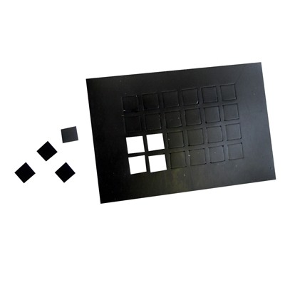 0.5 in. Dycem Non-Slip Self-Adhesive Squares, Black - 24 Sheet