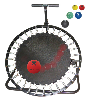 Round Rebounder Package with Horizontal Ball Rack & 5 Ball Set