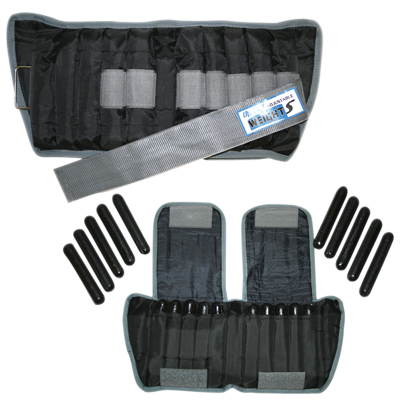 10-3333-2 Cando Adjustable Ankle Weight, Black - 20 lbs, 2 Count