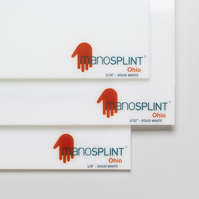 Picture of Fabrication Enterprises 24-5200-1 24 x 18 x 0.063 in. Manosplint Ohio Thermoplastic Splinting 1 Sheet - Solid White