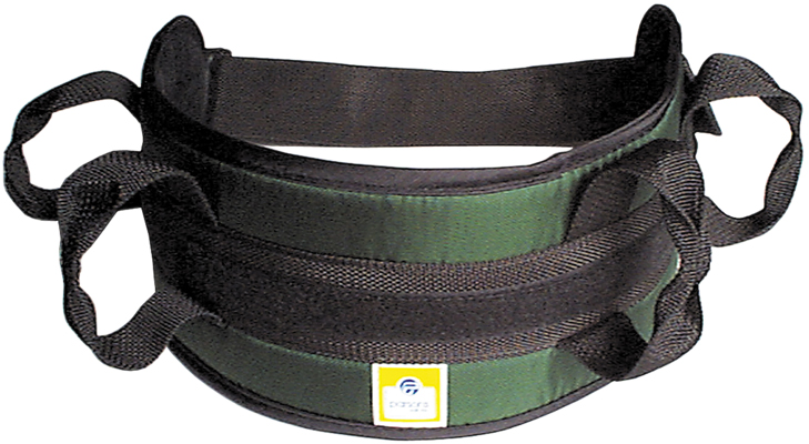 50-5120M Padded Transfer Belt with Side Release Buckle - Green, Medium