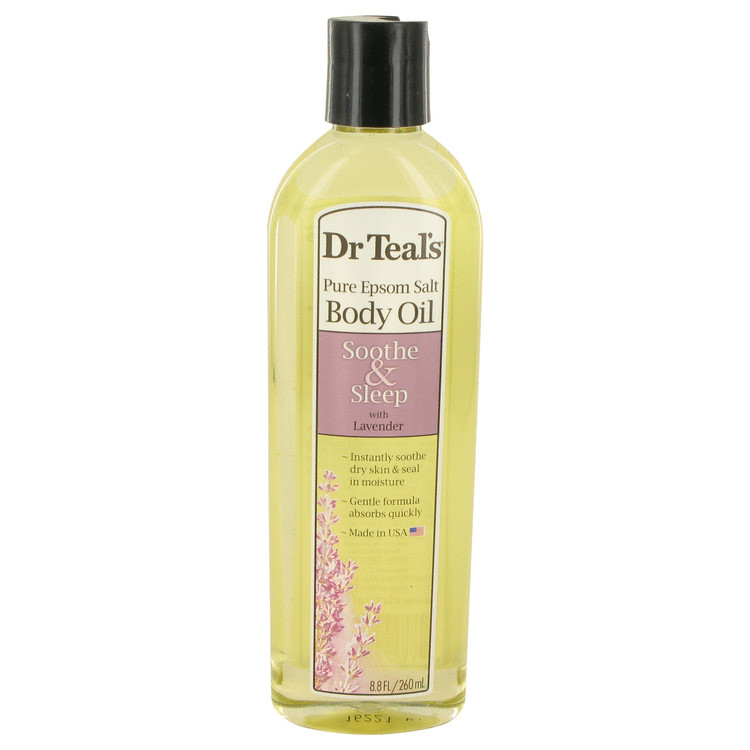 Picture of Dr Teals 534556 8.8 oz Dr Teals Bath Oil Sooth & Sleep with Lavender Pure Epsom Salt Body Oil Sooth & Sleep with Lavender for Womens