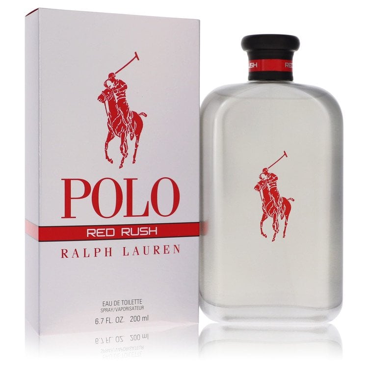 559457 Polo Red Rush Eau De Toilette Spray for Men - 6.7 oz -  Ralph Lauren