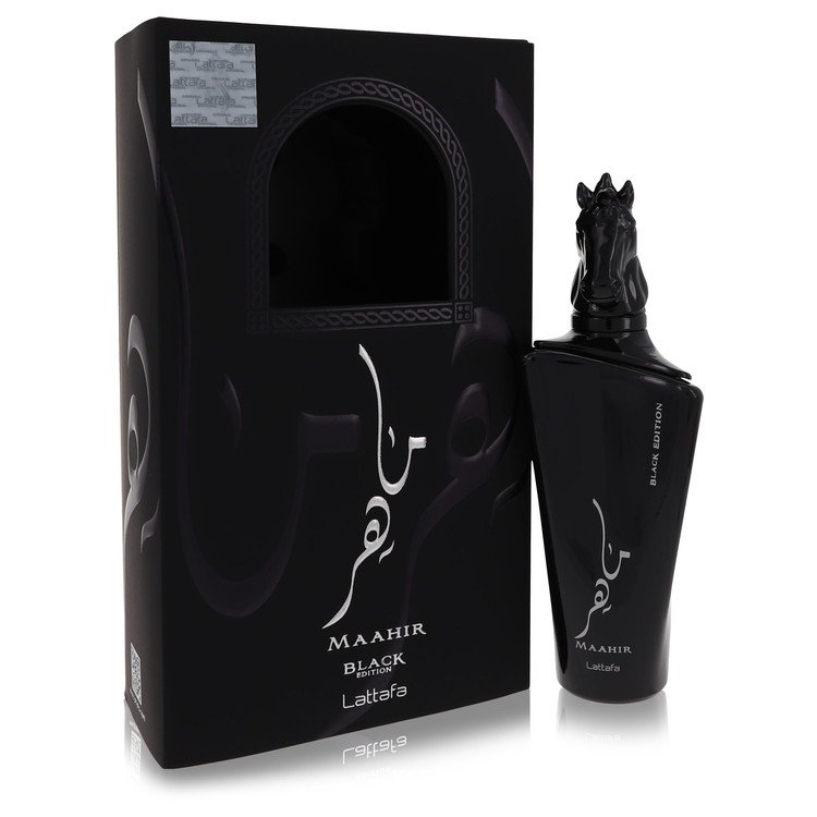 3.4 oz Maahir Black Edition Eau De Parfum Spray for Unisex