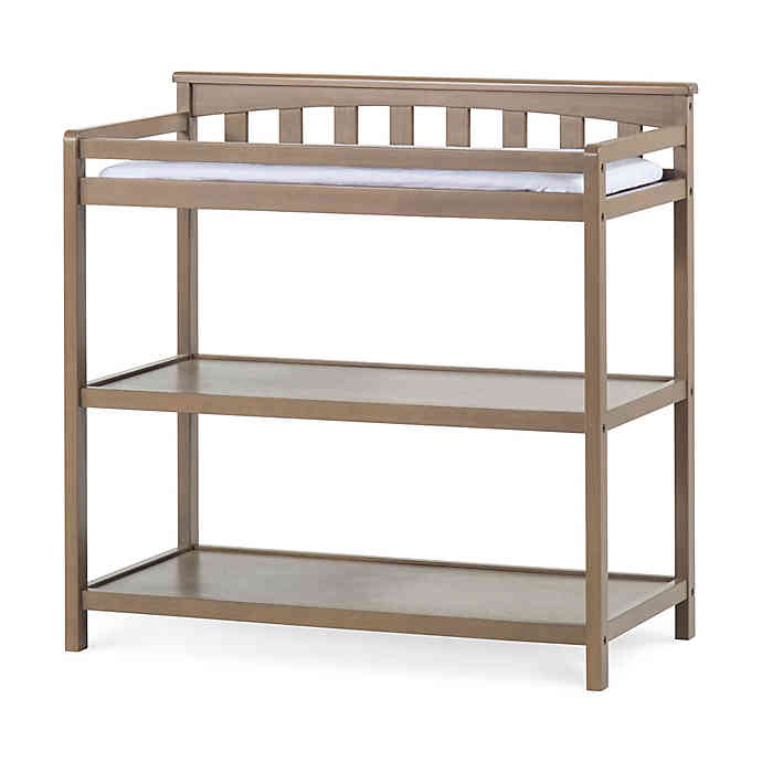 Picture of Foundations F01116.48 Flat Top Changing Table - Dapper Gray&#44; 36.2 x 19.4 x 38 in.