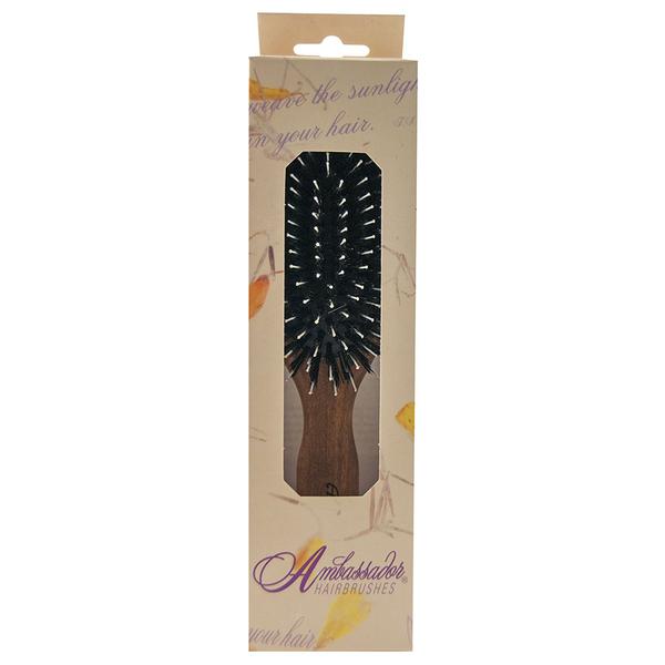 Picture of Frontier Natural Products 10754 Pneumatic Brushes With Natural Bristle & Nylon Quills In Rubber Cushio Oval- Oak