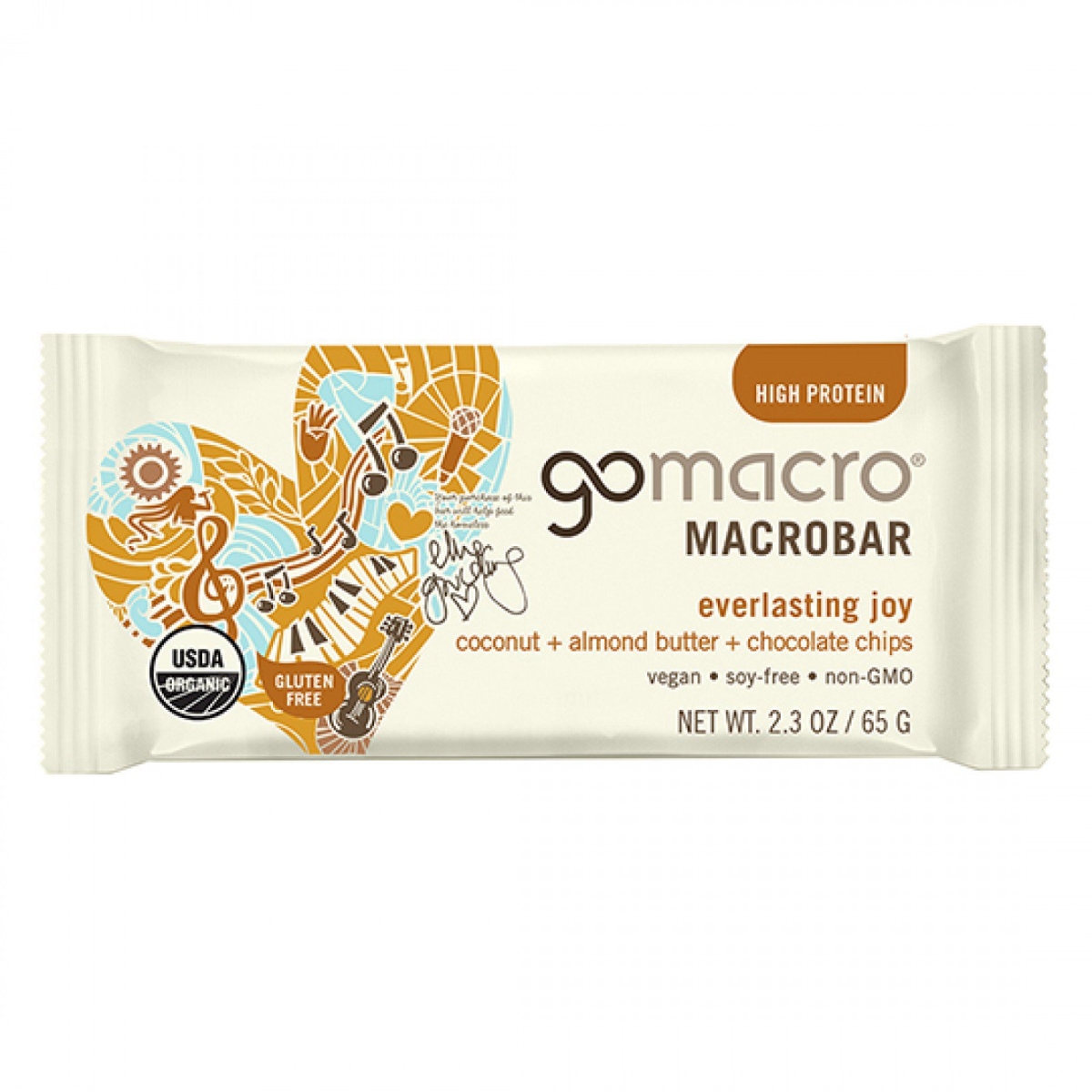 Picture of Frontier 231092 2.3 oz Gomacro Coconut Plus Almond Butter & Chocolate Chip Macrobar - 12 Pieces