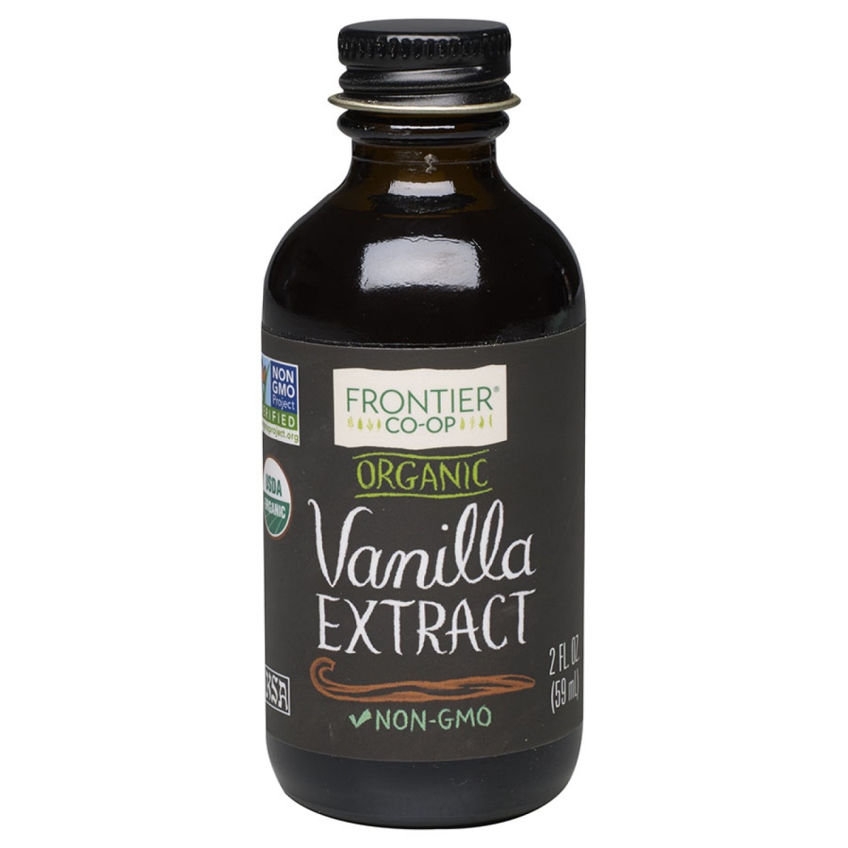 Picture of Frontier 23182 2 fl oz Organic Vanilla Extract Bottle