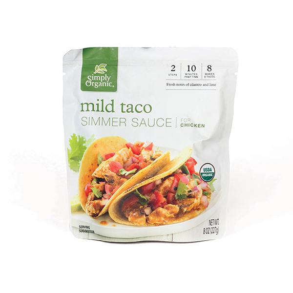 Picture of Simply Organic 19630 8.00 oz Organic Mild Taco Simmer Sauce