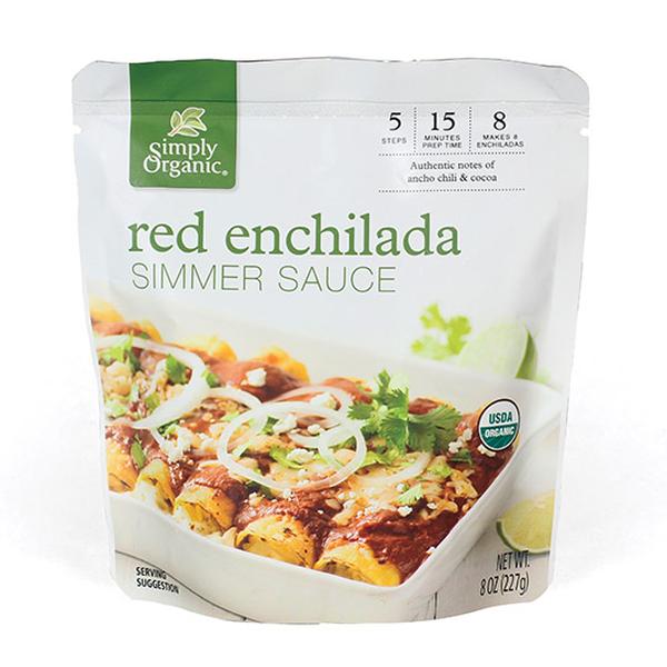 Picture of Simply Organic 19633 8.00 oz Red Enchilada Simmer Sauce