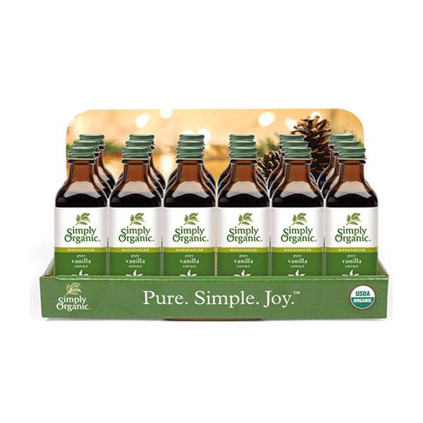 Picture of Simply Organic 19109 Vanilla Extract & Flavoring Countertop Display - 18 Count