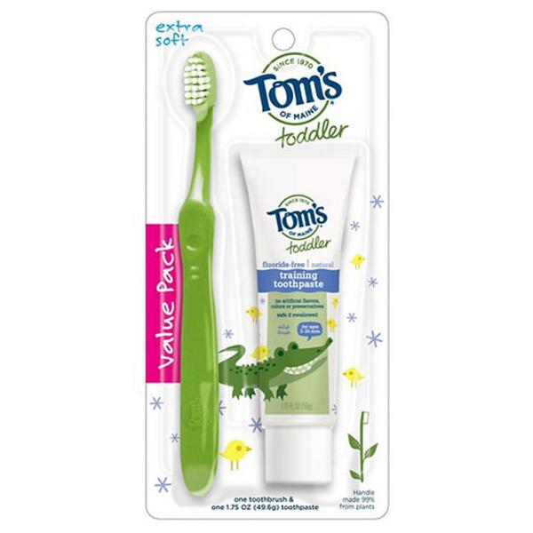 Picture of Toms of Maine 233478 Childrens Oral Care Toddler Toothbrush & Toothpaste Value Pack - Combo Packs