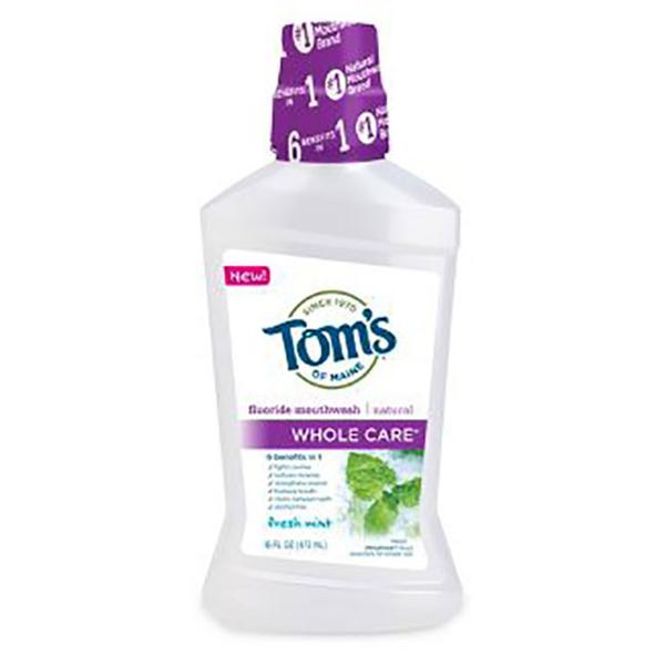 Picture of Toms of Maine 233476 16 fl oz Mouthwashes Whole Care with Fluoride, Fresh Mint