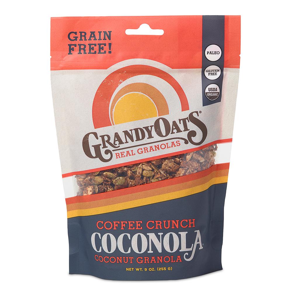 Picture of Grandy Oats 233972 9 oz Coffee Crunch Coconola