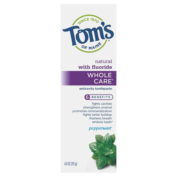 Picture of Toms of Maine 234616 4 oz Peppermint Fluoride Whole Care Toothpaste