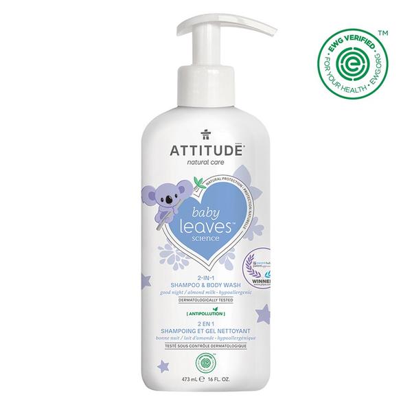 Picture of Attitude 234521 16 fl oz 2-in-1 Nighttime Shampoo & Body Wash&#44; Almond Milk