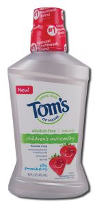 Picture of Toms of Maine 235146 16 oz Childrens Oral Care Silly Strawberry Mouthwashes