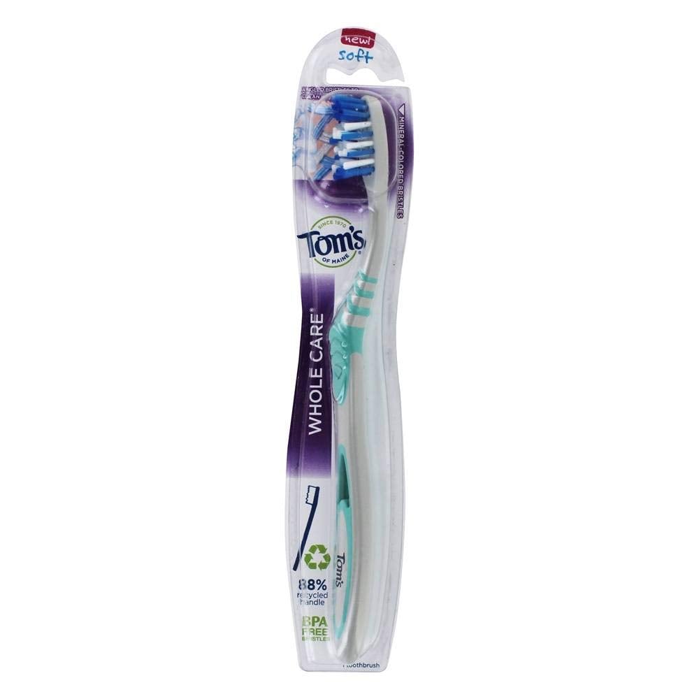 Picture of Toms of Maine 235147 Soft Whole Care Single Toothbrushes, Assorted Colors