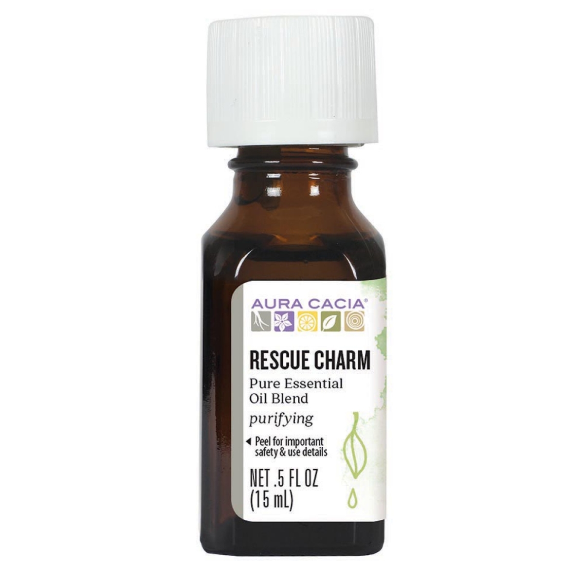 Picture of Aura Cacia 188147 0.5 fl. oz Rescue Charm Essential Solutions Bottle