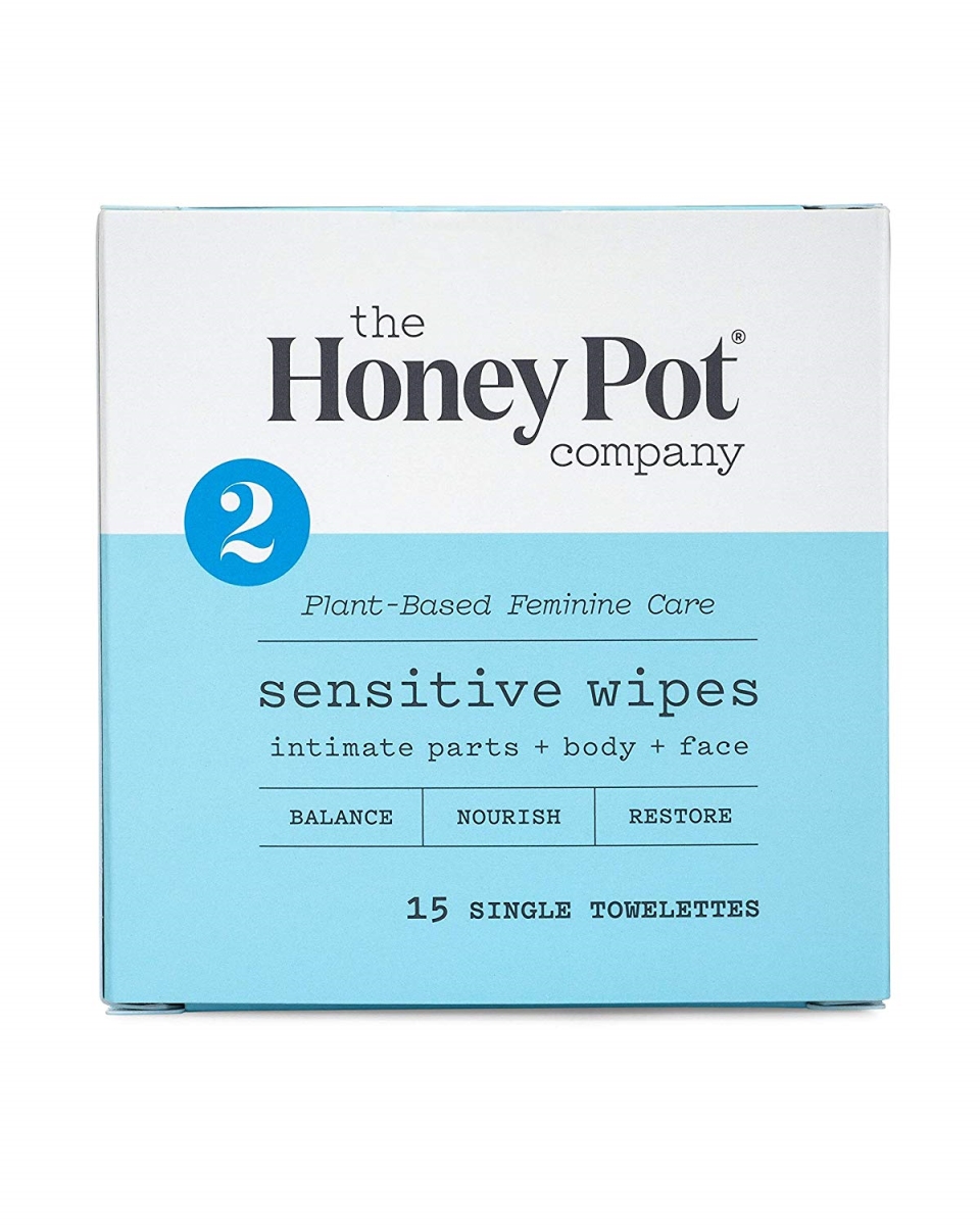Picture of The Honey Pot 234845 Cleanse Intimate Daily Wipes&#44; Travel Sensitive - 15 Count