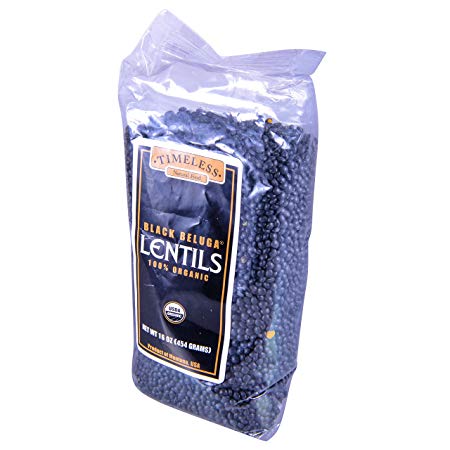 Picture of Timeless Natural Foods 235013 16 oz Organic Lentils, Black Beluga