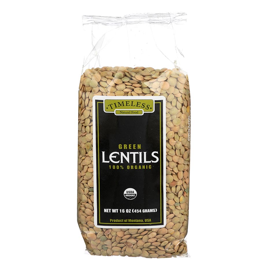 Picture of Timeless Natural Foods 235016 16 oz Organic Lentils, Green