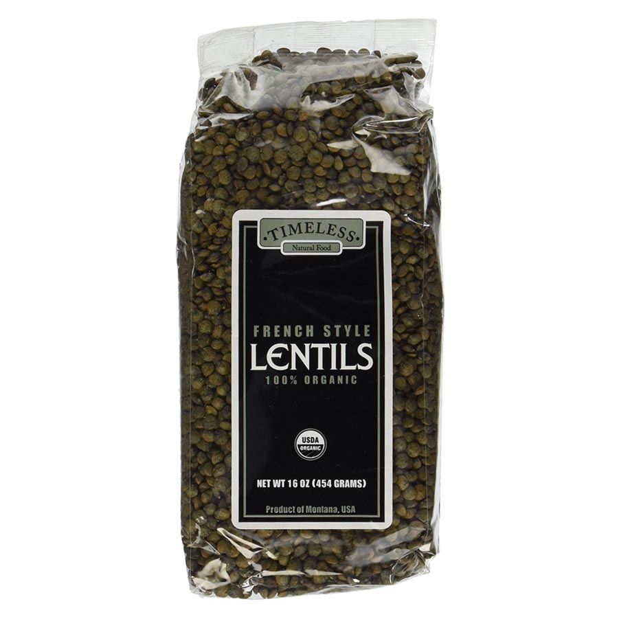 Picture of Timeless Natural Foods 235014 16 oz Organic Lentils, French Green