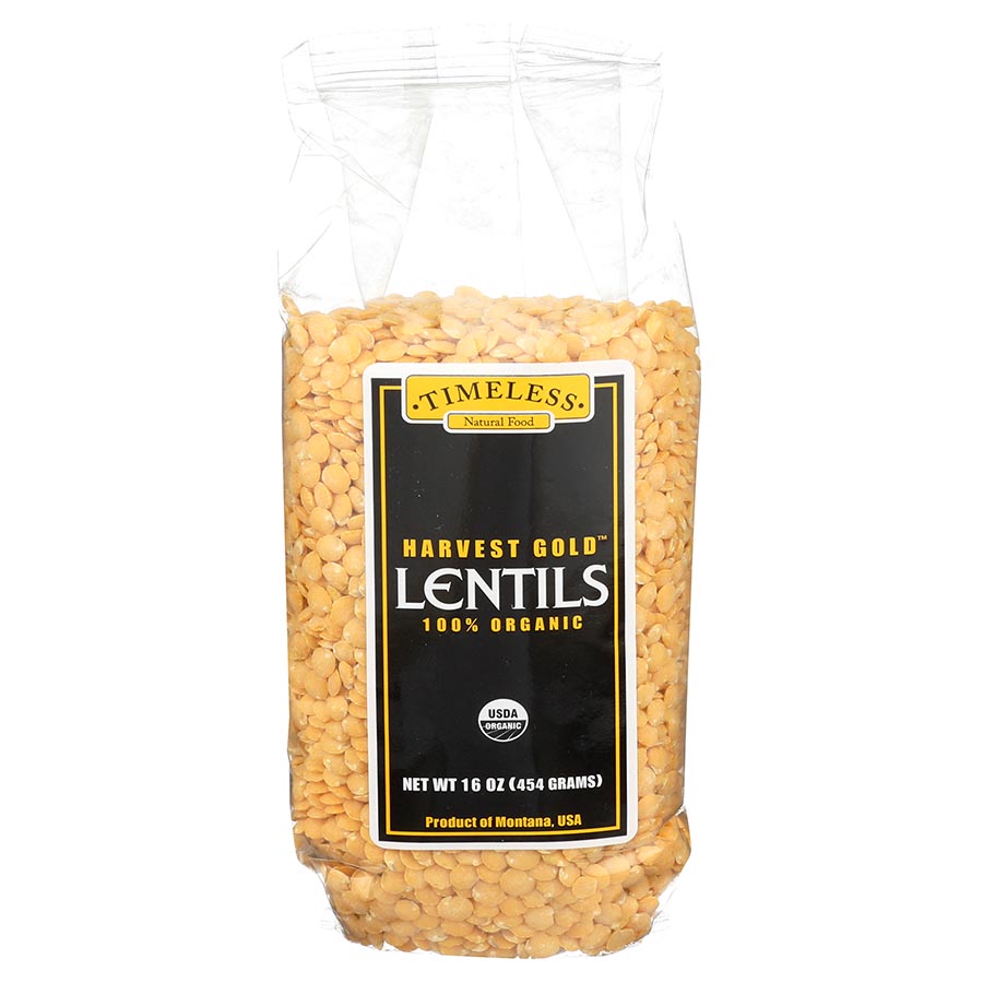 Picture of Timeless Natural Foods 235017 16 oz Organic Lentils&#44; Harvest Gold