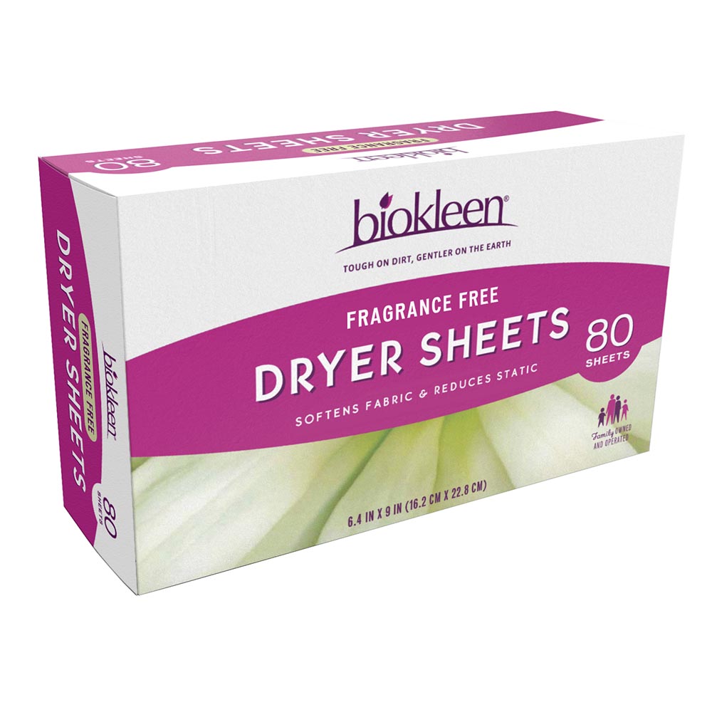 Picture of Biokleen 234892 Laundry Products Dryer Sheets&#44; Fragrance-Free - 80 Count