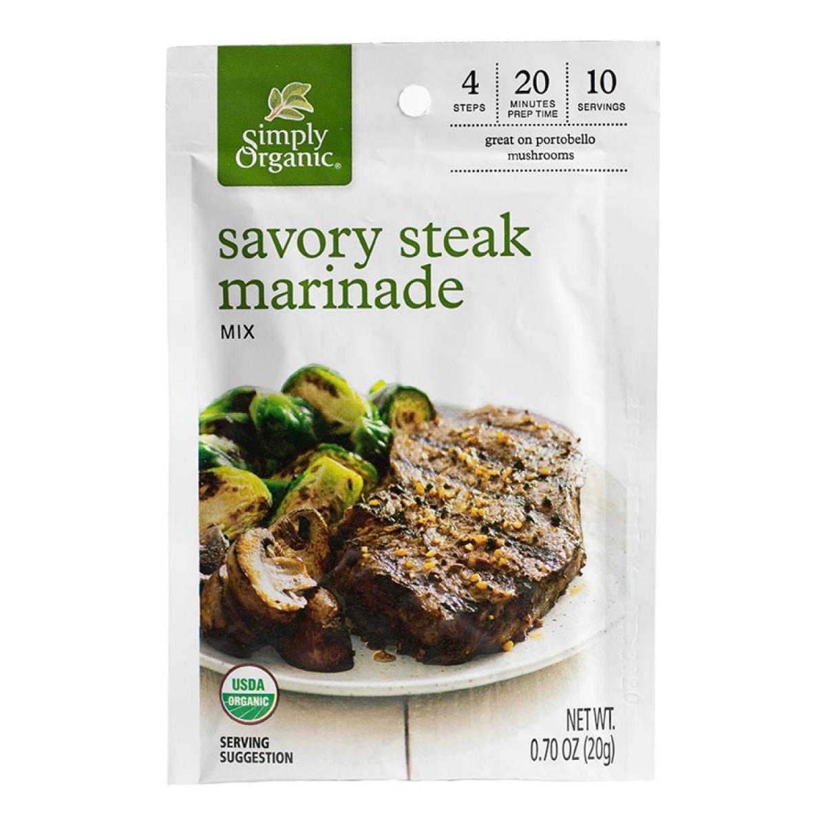 Picture of Simply Organic 15768 0.70 oz Savory Steak Marinade Mix