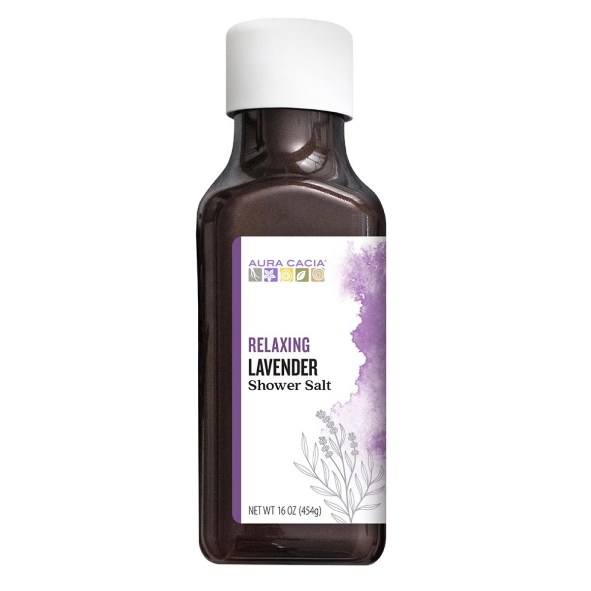 Picture of Aura Cacia 190226 16 oz Relaxing Lavender Shower Salt