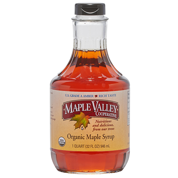 Picture of Maple Valley Cooperative 235615 32 fl oz Organic Amber & Rich Maple Syrup